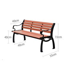 Panchina Da Esterno, Panchina Da Giardino Con Doppio Schienale In Plastica Anticorrosiva Per Balcone In Legno, Mobili Da Giardino, Panchina In Alluminio Pressofuso Per Il Tempo Libero, Per Veranda