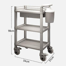 DHR- 3 tier Utility Carrello con cassetto e ruote, Attrezzature su ruote Carrello for Medical Beauty Salon, strumento di bellezza Carrello, 220 libbre di carico Bagagli servizio di bellezza trolley