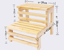 HTDZDX Scaletta, Sgabello in Legno massello Sgabello per Vasca da Bagno Sgabello con poggiapiedi