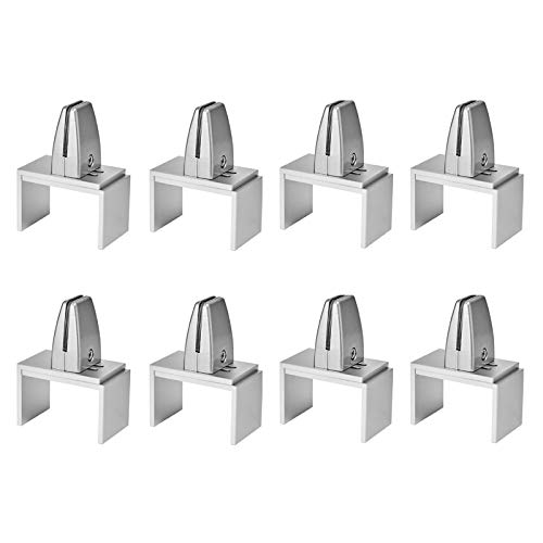 HEcSHENG Supporto per Morsetto per Protezione da Starnuto,Staffa per Prolunghe per Pannello Cubicolo Staffa per Divisorio per Scrivania da Ufficio Base per Parete Divisoria per Plexiglass,8pcs