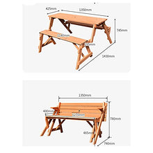 household products Panchina da Giardino, panchina Multifunzionale in Legno massello per Balcone Doppio per Il Tempo Libero, panchina da Giardino con Tavolo commutabile