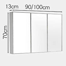 Specchio Bagno Rettangolare con Mensola, Armadio A Specchio per Il Bagno 1000×13×70 cm,Armadio A Specchio A Tre Ante