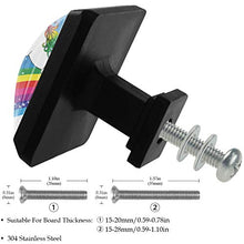 Unicorno arcobaleno 3 PCS Pomelli per Porta, Pomolo per Mobile, Pomelli per Mobili con Viti, Maniglia per Armadietto, Pomelli per Porta, Pomelli per Cassetti per Porta, Armadio, Cassetto e Credenza