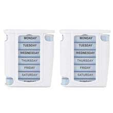 VIFERR Scatola Porta medicinali 2 Set Contenitore settimanale Portatile da 28 Griglie per compresse per Viaggi a casa