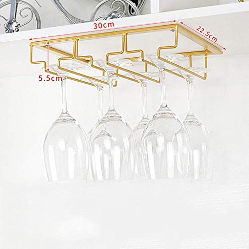 WLABCD Bar Portabampato per Vino Ristorante Bottiglia per Vino da Parete, Cremagliera in Vetro per Vino in Vetro per Vino in Metallo 3/4/5/6 Rows Stemware Rack Sotto Armadietto Appendiabiti,3 File