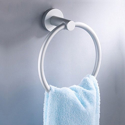 MBYW Portasciugamani Moderno Minimalista Portasciugamani Elegante per Il Bagno di Moda Portasciugamani in Alluminio con portasciugamani, Senza Accessori tondi arrugginiti, Pendente con Hardware