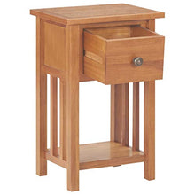 vidaXL Tavolino Portariviste con Cassetto 35x27x55 cm Legno di Rovere