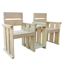 FAMIROSA Panchina da Giardino a 2 Posti 150 cm in Legno Impregnato