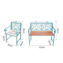 outdoor furniture Panca da Giardino panchina in Metallo, Sede Esterna dello Schienale della mobilia di Legno Solido della Sedia del ghisa del Patio Panca Portico Portico Poltrona Stile angosciato