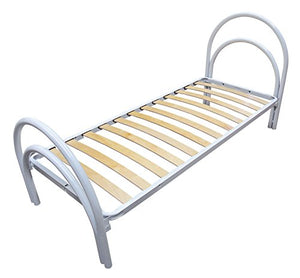 Baldiflex Emporio- Rete Letto Singola a Doghe Ortopedica con Testiera e Pediera, Modello Dolceluna, Colore Bianco 80x190cm