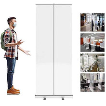 Banner Roll Up Trasparente Portatile, Schermo Arrotolabile Scudo Starnuto, per Ristoranti, Parrucchieri, Palestre, 80 cm X 200 cm (31,5 X 78,7 Pollici)