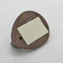 Set di ganci autoadesivi marroni, 4 pezzi, Ø 37 x 30 mm, ovali, per appendere mobile al telaio della finestra, ganci adesivi in plastica, portasciugamani