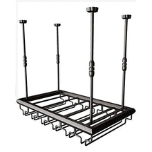 JHGJBJ Vino Rack Metallo Appeso, Supporto di Vetro di Vino Stile Industriale battuto Altezza Ferro pensile orientabile, con deposito Bottiglia (Size : 60x30cm)