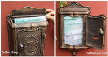YONGYONGCHONG - Cassetta delle lettere moderna da parete con serratura – esterno in metallo zincato, per attività commerciali, decorazione casa, ufficio, parcel Box gold