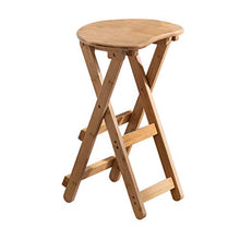 Sedia da Bar Moderna e Semplice in bambù Schienale Pieghevole Design Ergonomico Design a Doppia Traversa, Forte capacità di Carico Materie Prime Naturali