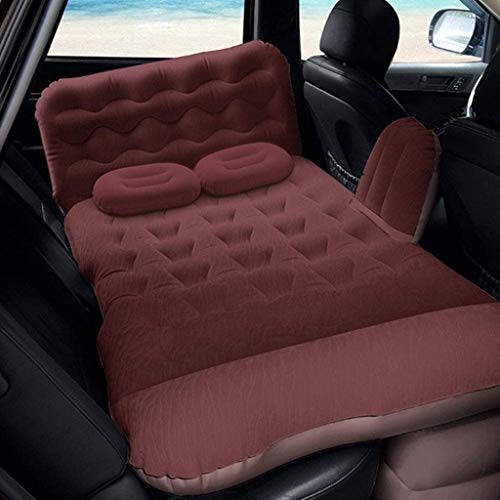 Lettino da viaggio Lettino da viaggio Sedile posteriore Air letto portatile viaggio gonfiabile letto aria della base Air Mattress ispessimento floccato materassino Con built-in funzione cuscino bagagl