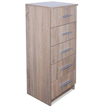 FAMIROSA Cassettiera Alta in Truciolato 41x35x106 cm Rovere