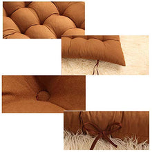 QTWW Schienale Alto Cuscino per lettini Prendisole, Cuscini per sedie a Dondolo Cuscino per sedie a Sdraio Cuscino per lettini Cuscino per Sdraio Extra-Large Poltrona da Giardino-Marrone-b 48x122