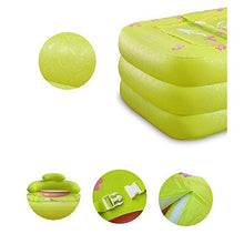 JZM Vasca da Bagno Gonfiabile,Vasca Gonfiabile Pieghevole Portatile del PVC Adulto con La Pompa di Aria per La Stazione Termale del Bagno della Famiglia,Green