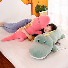 Dinosauro peluche cuscino lungo dinosauro cuscino regalo di compleanno 90 cm (0,55 kg)/verde