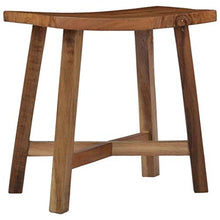 Festnight Sgabello da Bagno Ergonomico in Legno di Suar Marrone,Sgabello per Doccia 50x30x50 cm
