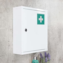 Haushalt , Armadio per medicina internazionale in acciaio inossidabile, Bianco, 31.5 x 10 x 36 cm