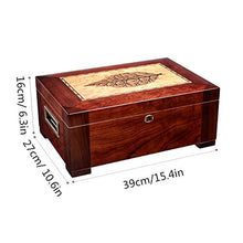 ZPF Scatola per sigari in Cedro Vintage da Viaggio 15 * 11 * 6,3 Pollici ， per Regali di Raccolta a casa Scatola di sigari in Legno di Alta qualità