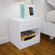 Cikonielf - Comodino con cassetto e portaoggetti, 2 pezzi, per camera da letto, soggiorno, corridoio, ufficio, 36,5 x 30,5 x 38 cm