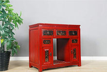 Yajutang - Credenza dipinta a mano, colore: rosso