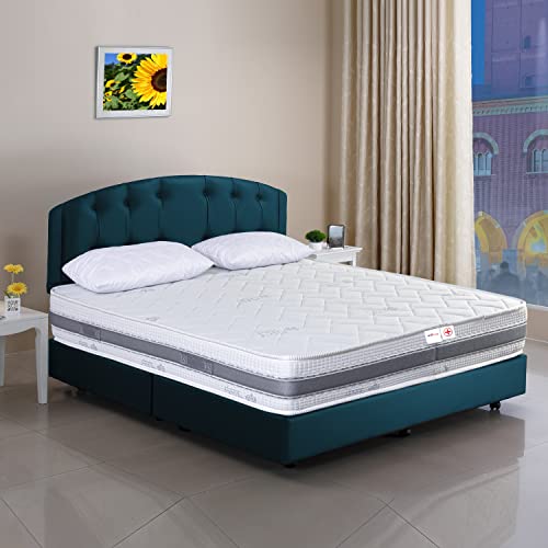 Materasso ORTOPEDICO 400 molle insacchettate indipendenti, MATERASSO DISPOSITIVO MEDICO, Comfort 7 zone+1 cuscino, fascia 3D e fibre Naturali, singolo 110x190 cm