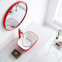 SHDJYR Lavamani Rossi Accessori per Bagno Lavelli da appoggio Lavelli da Bagno in Ceramica Ciotole Lavabo Rosso Rubinetto Lavabo Lavello Lavello A