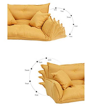 zvcv Tatami Lazy Couch Multicolor Bean Bag Doppio Divano Pieghevole Camera da Letto Balcone bay Window Coppia Comfort Chair Regalo Due Cuscini, Mobili per Il Tempo Libero