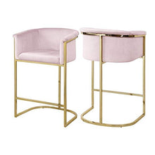 Wangbadan Poggiapiedi e Casa seggiolone sgabelli Sedie uffic Moderno, Metallo, Bar Stool Chair Vendita Industriale Oro Cromo Brillante Leg Velvet High Bar Sedia for Bar Coffee Shop