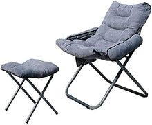 Sedia a sdraio da giardino, portatile, imbottita, pieghevole, da viaggio, rotonda, con cuscino rimovibile (colore: A Dimensioni: sedia+poggiapiedi)