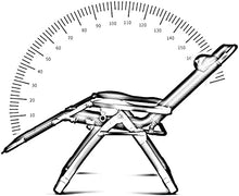 PAKUES-QO Reclinabile Mahanz Lettino Prendisole Sedie da Campeggio Lettino Pieghevole Sedia da Giardino Zero Gravity Oversize con Cuscino e Cuscino Imbottiti, Supporto reclinabile Regolabile 300 kg