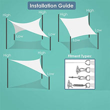 Vela Ombreggiante, Triangolo Giardino Tende da Sole Panno Dell'ombra Blocco UV 95% Impermeabile All'aperto Spiaggia Traspirante HDPE Tendalino Parasole ZHANGXU (Color : Sand, Size : 5x5x5m)