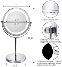 LBWARMB Trucco Specchio con luci Beauty Makeup Mirror Makeup Makeup Light Up Specchio Vanity per Dressing Toeletta Professionale Cosmetico Modo Doppia Fianco Specchio ingrandimento Rotondo