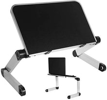 Tavolo da picnic all'aperto Letto Vassoio Laptop Stand Tavolo da tavolo Lap Tavolo ergonomico per divano letto Picnic Breakfast Book Stand Pieghevole Altezza regolabile Altezza 360 gradi Angolo (Color