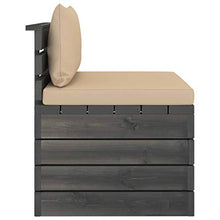 Tidyard Divano Centrale da Giardino Pallet con Cuscini in Legno di Pino,Cuscino per Sedia,Schienale per Divano Pallet，per Divano da Giardino, Interno ed Esterno