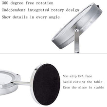 AJH Specchi da Viaggio Donna Specchio per Trucco Illuminato a LED, Specchio ingranditore 10X con Luce, Specchio cosmetico da appoggio, bifacciale, Corpo in Metallo CR