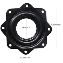 GDglobal - 2 cuscinetti quadrati Lazy Susan da 4", con cuscinetto girevole a 360 gradi con portata di 150 kg, per scaffali e mobili (argento)