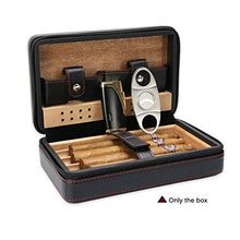 Humidor Cigar Box Travel Cigar Case Leather Cedar Wood Cigar Humidor Box Umidificatore Cutter Set Accessori, Facile da installare