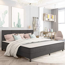 SKM Letto a Molle Grigio Scuro in Tessuto 200x200 cm (86.65kg)