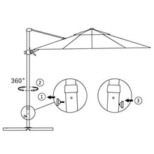 Festnight Ombrellone a Sbalzo con Palo, Ombrellone Giardino Parasole in Alluminio 250x250 cm Sabbia