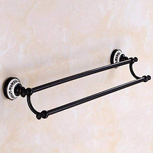 PYROJEWEL Mensole Bagno Bar Bar Rack Appendiabiti Un/Bronzo Nero Ceramica Asta Doppia Barra/Vasca di Rame for Il Bagno mensola da Bagno