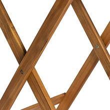 Deliano - Set da balcone Kreta in acacia con cuscino – pieghevole, salvaspazio, 2 sedie, 1 tavolo rettangolare