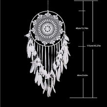Dream Catcher Hanging decorazione della parete di tessuto Handmade Large White Dream Catcher con Piume per accessori per la casa in camera Mobili da giardino