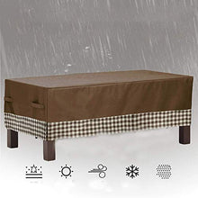 Set di mobili da giardino per esterni 122X71X33cm, Coprisedili per mobili da giardino, Copritavolo rettangolare per patio, Tessuto resistente all'acqua, Antipolvere per pioggia e neve, per set di