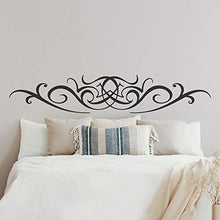 T-MK440 - Adesivi per testiera del letto, 26 x 140 cm, colore: Nero