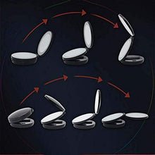 Lampada da Tavolo Specchio Luminoso bifacciale Rotondo Specchio per Trucco Nero a LED Triplo con Lente d'Ingrandimento Specchio Portatile Creativo 5X Due File